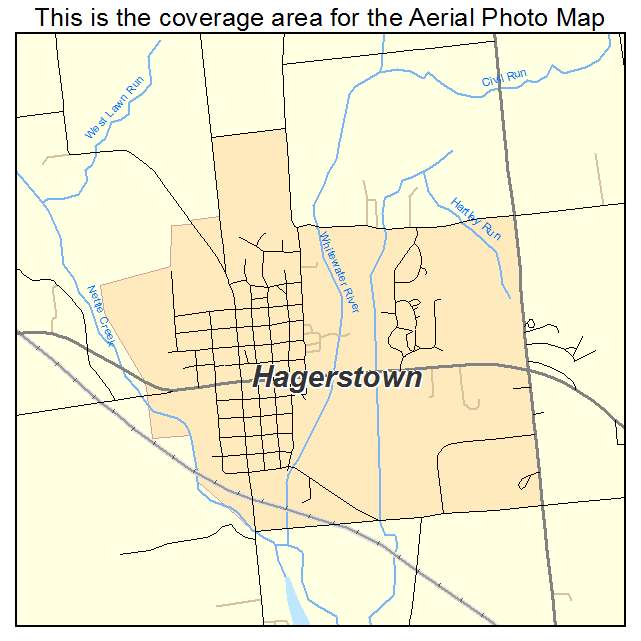 Hagerstown, IN location map 