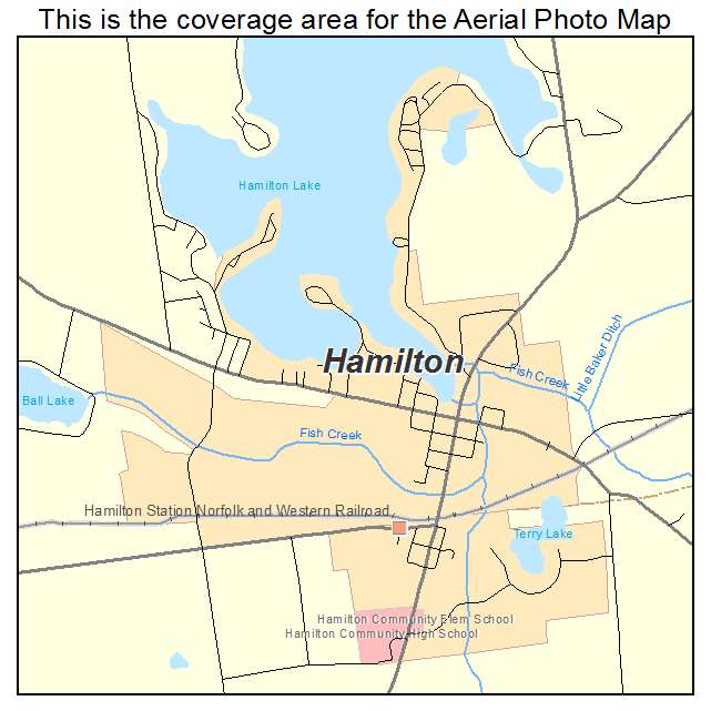 Hamilton, IN location map 