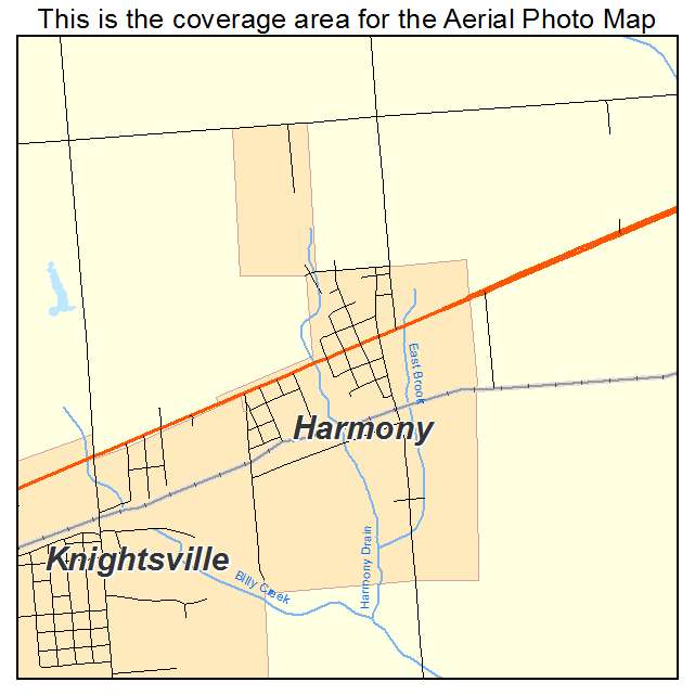 Harmony, IN location map 