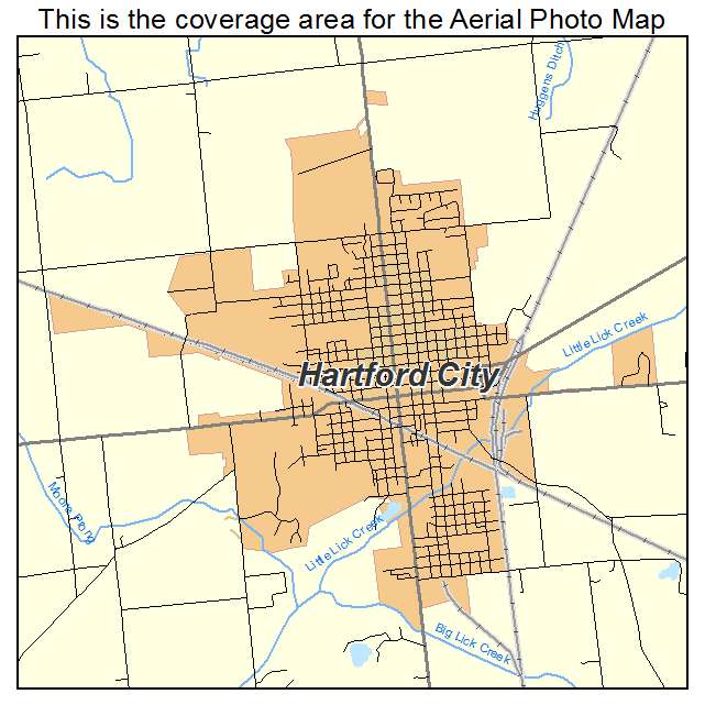 Hartford City, IN location map 