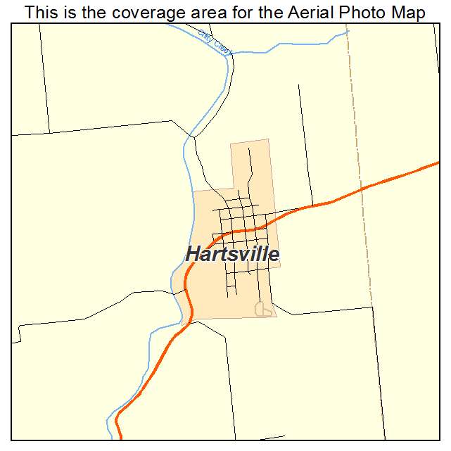 Hartsville, IN location map 