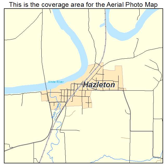 Hazleton, IN location map 