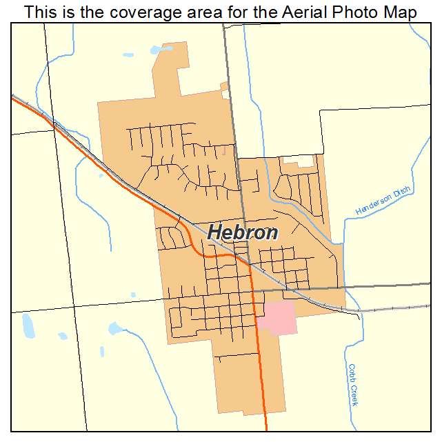 Hebron, IN location map 