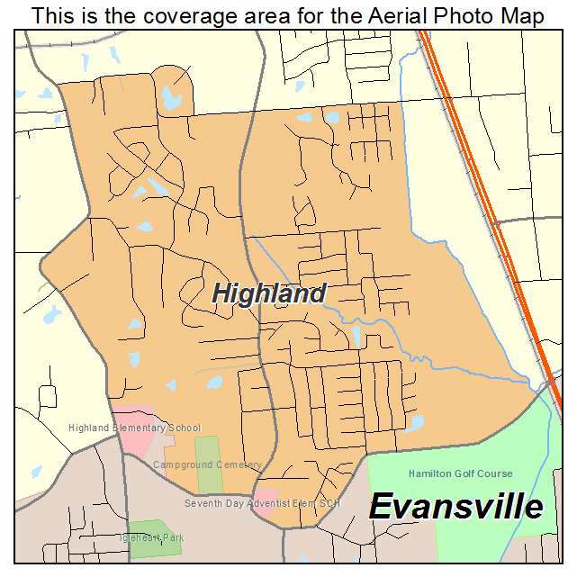 Highland, IN location map 