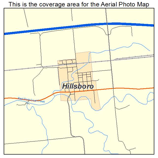 Hillsboro, IN location map 