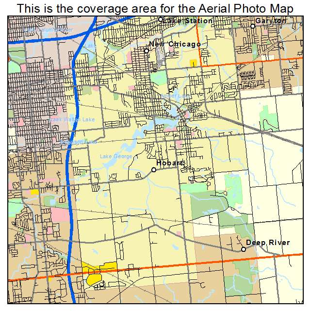 Hobart, IN location map 