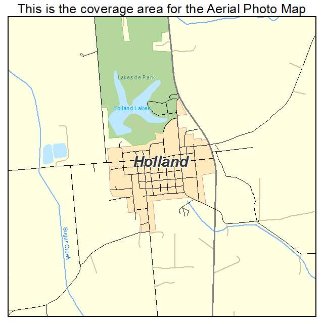 Holland, IN location map 