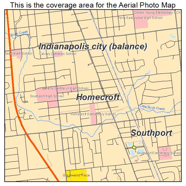 Homecroft, IN location map 