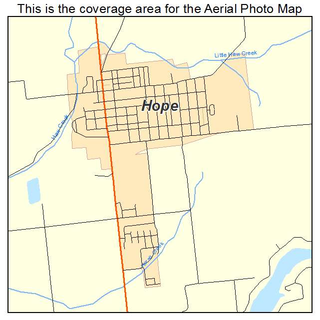 Hope, IN location map 