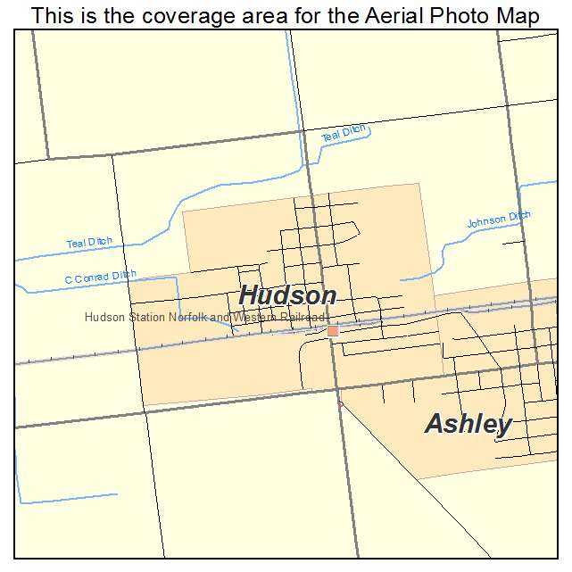 Hudson, IN location map 