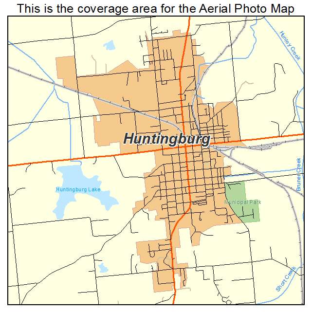 Huntingburg, IN location map 