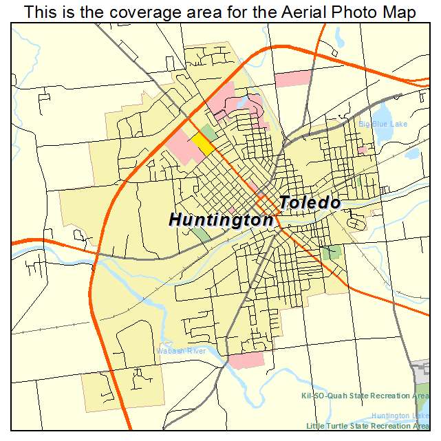 Huntington, IN location map 