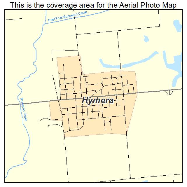 Hymera, IN location map 