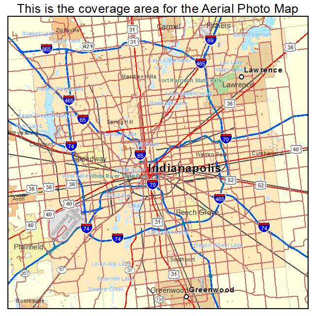 Indianapolis city, IN location map 