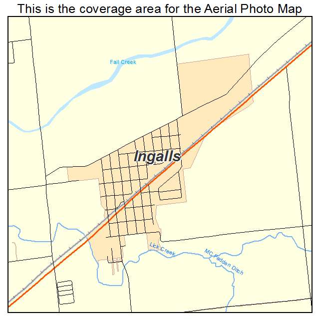 Ingalls, IN location map 