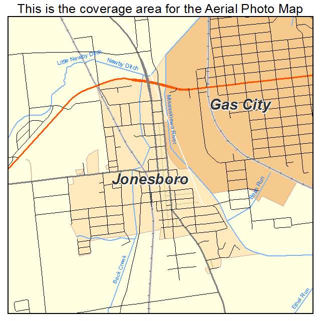 Jonesboro, IN location map 