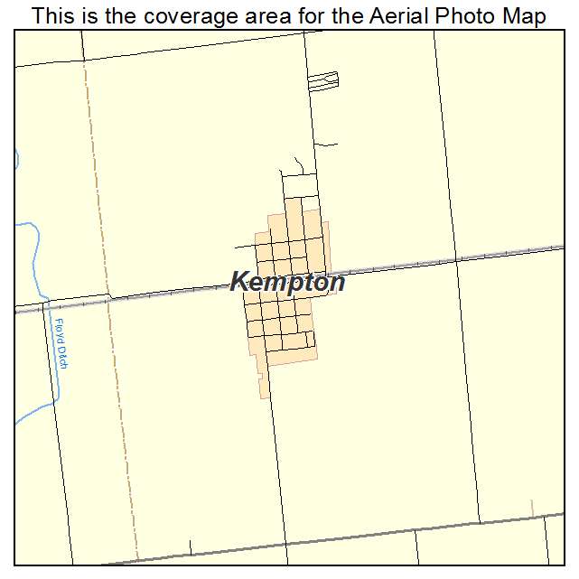 Kempton, IN location map 