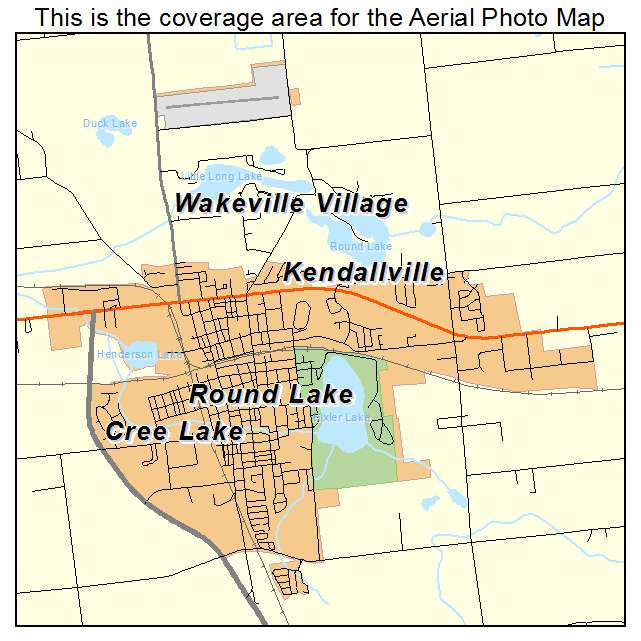 Kendallville, IN location map 