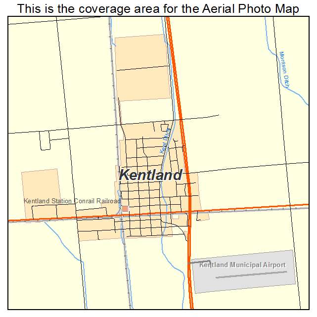 Kentland, IN location map 