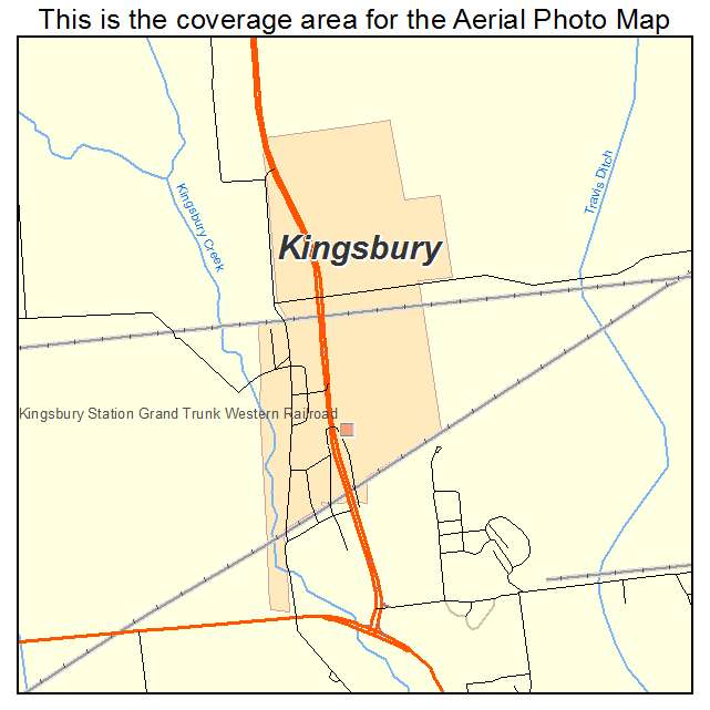 Kingsbury, IN location map 