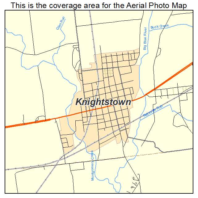 Knightstown, IN location map 