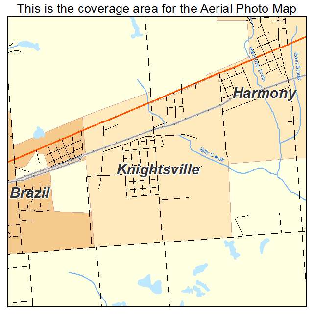 Knightsville, IN location map 