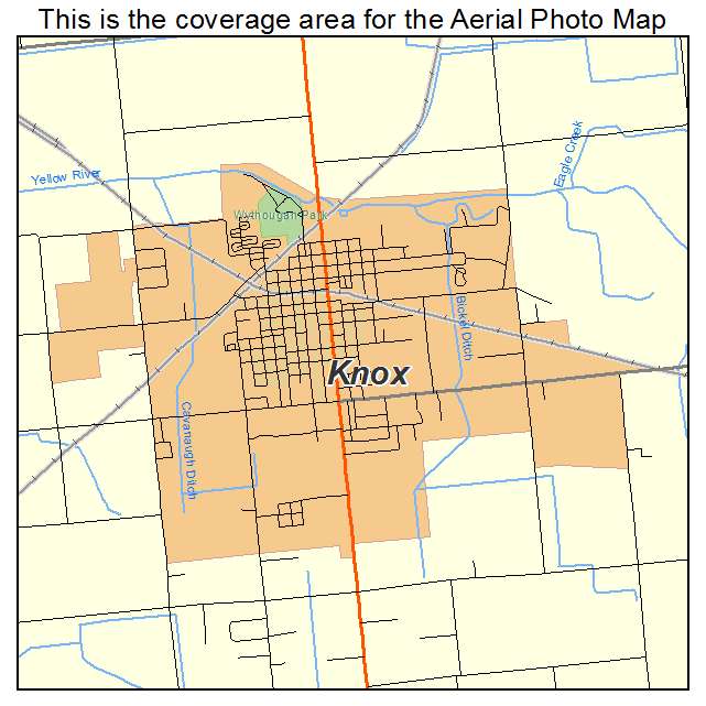 Aerial Photography Map Of Knox IN Indiana