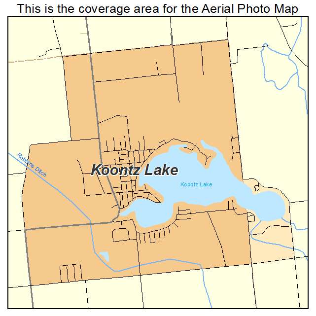 Koontz Lake, IN location map 