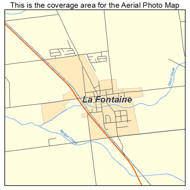 La Fontaine, IN location map 