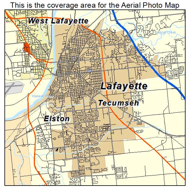 Lafayette, IN location map 