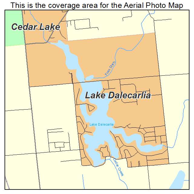 Lake Dalecarlia, IN location map 