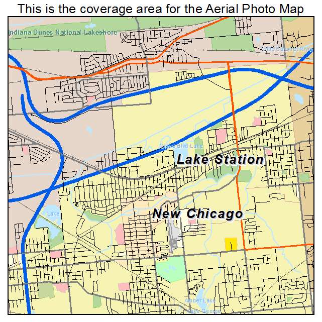 Lake Station, IN location map 
