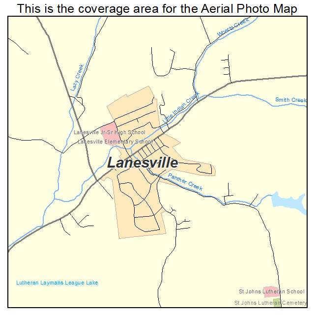 Lanesville, IN location map 