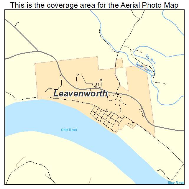 Leavenworth, IN location map 