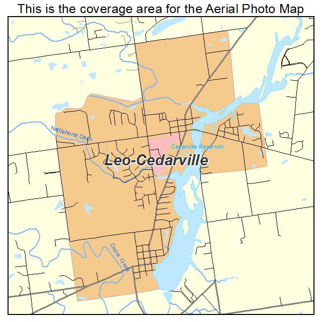 Leo Cedarville, IN location map 