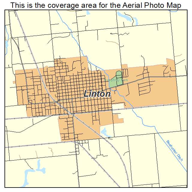 Linton, IN location map 