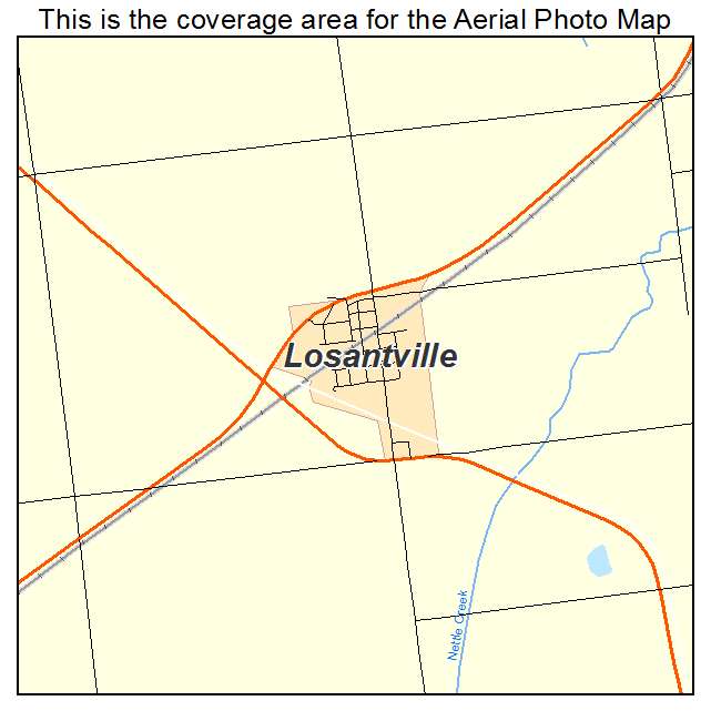 Losantville, IN location map 