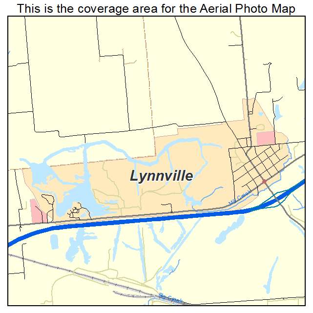 Lynnville, IN location map 