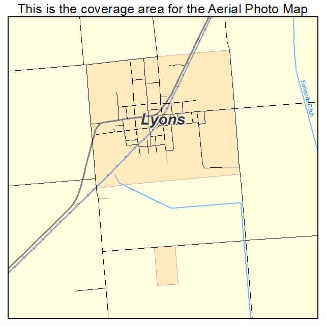 Lyons, IN location map 