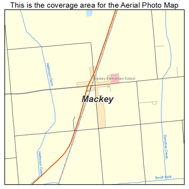 Mackey, IN location map 