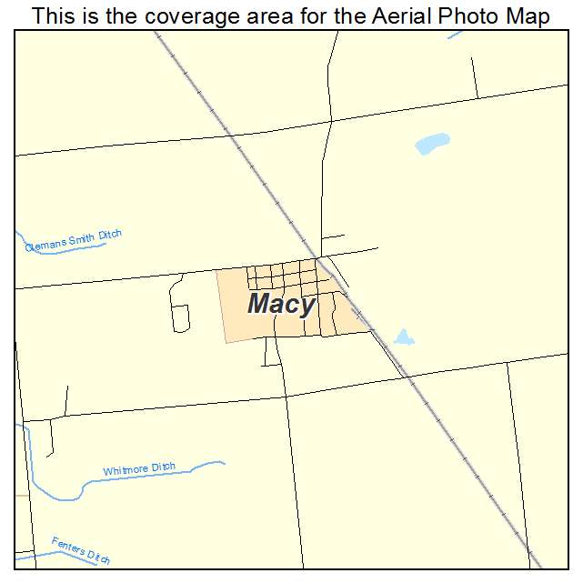 Macy, IN location map 