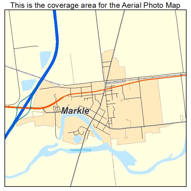 Markle, IN location map 