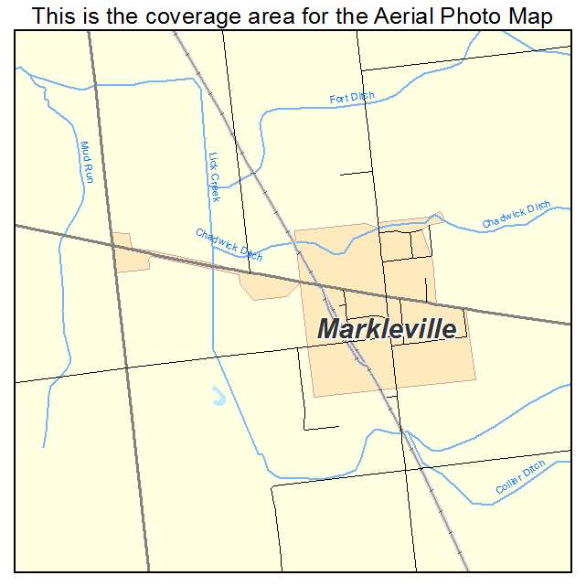 Markleville, IN location map 