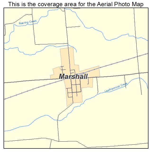 Marshall, IN location map 