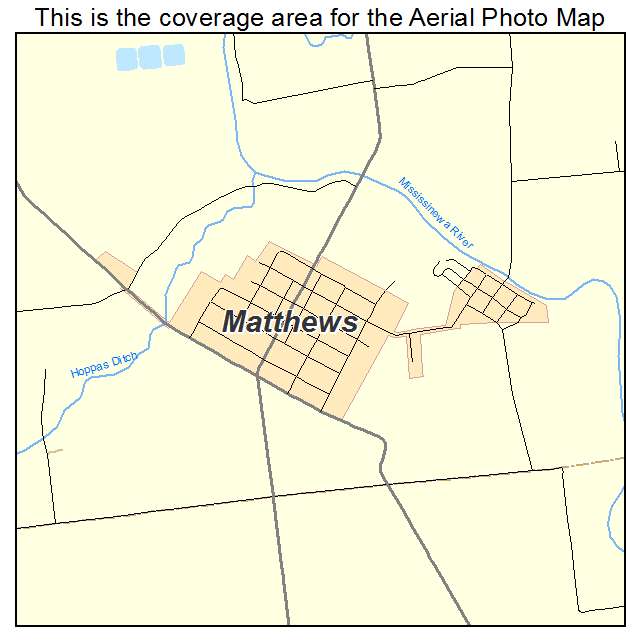 Matthews, IN location map 