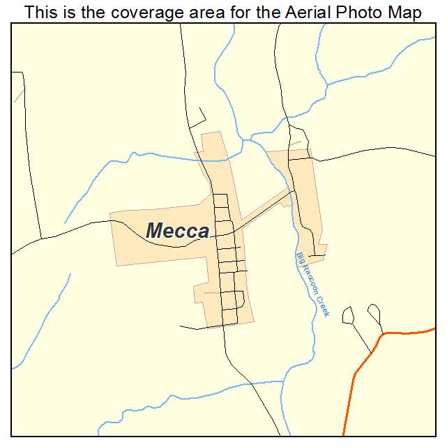 Mecca, IN location map 