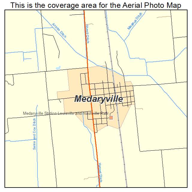 Medaryville, IN location map 