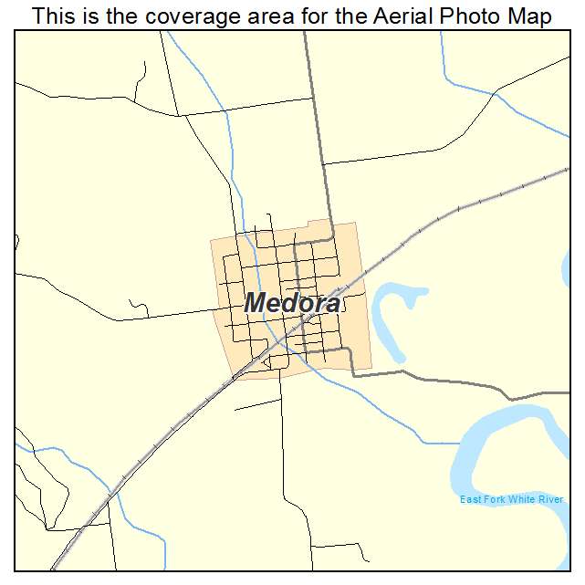Medora, IN location map 