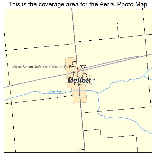 Mellott, IN location map 