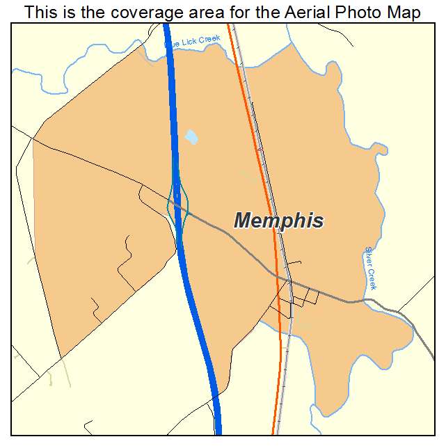 Memphis, IN location map 